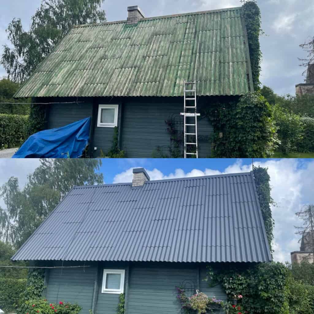 Katuse värvimine - Enne ja pärast professionaalset värvimistööd